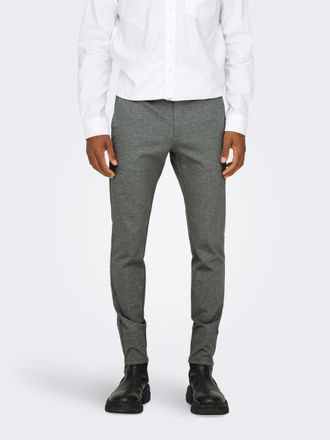 Only & Sons Chinos ONLY & SONS ONSMARK SLIM DITSY 020934 PANT NOOS, Herren, Gr. 30, L&auml;nge 34, gr&uuml;n (pine grove), Web, Obermaterial: 64% Viskose, 31% Polyester, 5%