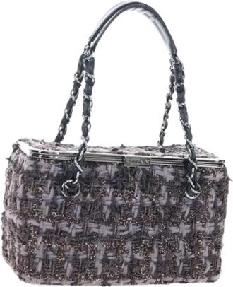 Chanel Pre-owned Vintage Canvas Hand Bag - Dames - Vintage Handtas - Grijs - ONE Size - Vintage