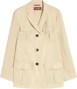 Max Mara Light Jackets, female, Beige, Size: XS Giacca