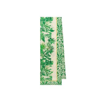 Maliparmi Silky Scarves, female, Green, Size: ONE SIZE Collection Print Stole 210x70
