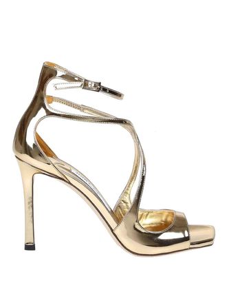 Jimmy Choo London azia 95 sandal in gold metallic leather