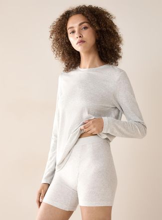 Twik Womens Long-sleeve crew-neck lounge T-shirt