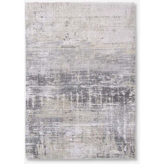 Louis De Poortere DESIGN A STRISCE - TAPPETO ASTRATTO ATLANTIC - Prodotto in Belgio - Tessuto piatto jacquard meccanico - Rifinito a mano - Antiscivolo naturale