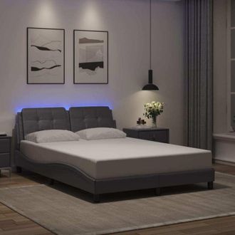 vidaXL Giroletto con Luci led Grigio 140x190 cm in Similpelle - Vidaxl