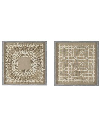 A&B Home Discontinued A&B Home Intricate Abstract Shadow Box Wall Decor, Set Of 2