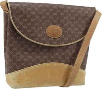 Gucci Pre-owned Cross Body Bags, female, Brown, Size: ONE SIZE Pre-owned Vintage Shoulder Bag