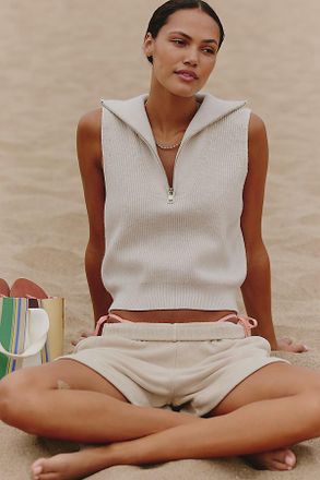 Varley Amina Half-Zip Knit Sweater Vest