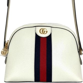 Gucci Pre-owned GG Marmont Shoulder bag - Dames - Vintage Schoudertas - Wit - ONE Size - Leer - Vintage