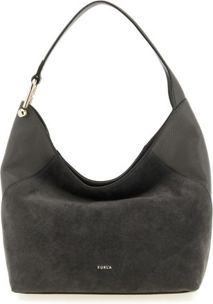 Furla Grey Lara Medium Shoulder Bag