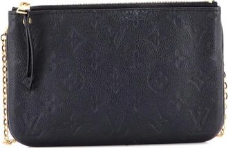 Louis Vuitton Double Zip Pochette Monogram Empreinte Leather clutch bag - Zwart