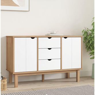 vidaXL Furniture Limited - Aparador Otta Madera Maciza Pino Marr&oacute;n Y