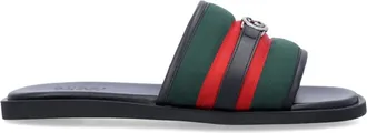 Gucci Sliders, male, Black, Size: 8 US Maverik Web Slide