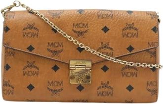 MCM Pre-owned Cross Body Bags, female, Brown, Size: ONE SIZE Pre-owned Shoulder Bag
