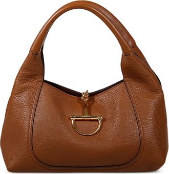 Gucci Borsa a spalla con dettaglio Morsetto - Marrone