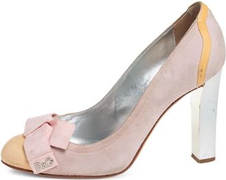Dolce & Gabbana Pumps in pelle con fiocco 100mm - Rosa