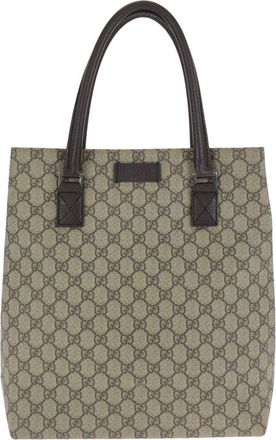 Gucci Brown Gg Supreme Canvas & Leather Tote (Authentic Pre-Loved)