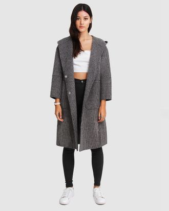Belle & Bloom Walk This Way Wool Blend Oversized Coat