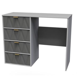 Welcome Furniture Glitz Ready Assembled Dressing Table with 4 Drawers - Shadow Matt & Grey - Welcome Furniture | TJ Hughes