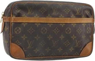 Louis Vuitton Pre-owned Canvas Mini Bag - Dames - Vintage Mini Tas - Bruin - ONE Size - Vintage