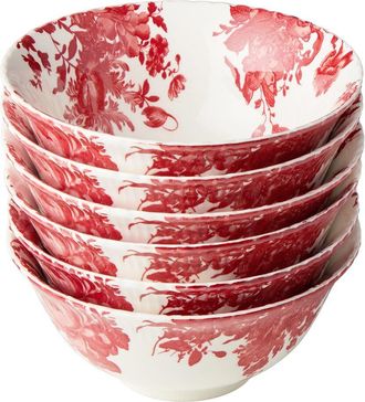 Certified International Gabrielle Rose Set Of 6 All Purpose Bowls