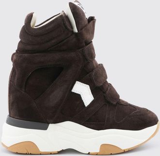 Isabel Marant Sneakers alte con zeppa Balskee in pelle scamosciata e chiusura a strappo
