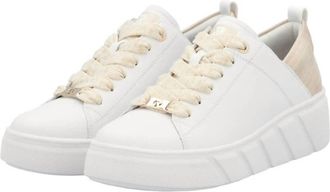 Rieker Womens R-Evolution Carla Sneaker In White/gold