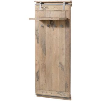 Massivmoebel24 Wandgarderobe Mango 59x32x145 beige lackiert railway 3009