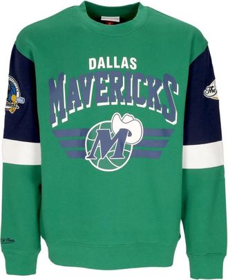 Mitchell & Ness Dallas Mavericks NBA Crewneck Sweatshirt - Heren - Sweatshirts - Groen - L - Katoen - Hoodies & sweatvesten