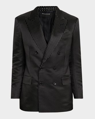 Tom Ford Men & apos;s Duchesse Polka Dot Jacquard Dinner Jacket