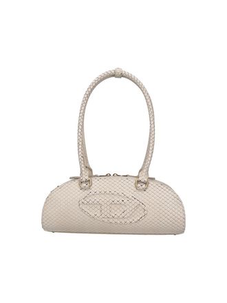 Diesel Beige 1dr Dome Snake Pattern Bag
