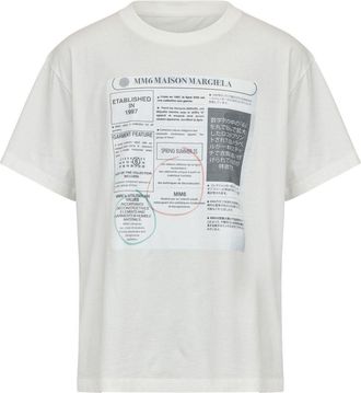 Maison Margiela T-shirt con stampa grafica - Bianco