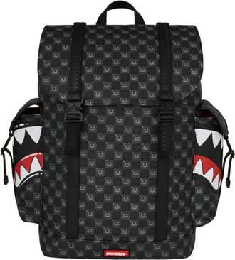 Sprayground Sprayground - Sharks In Paris WTF Bubbly Black Check Monte Carlo - unisex - Tassen - Zwart - Maat: ONE Size Zijde