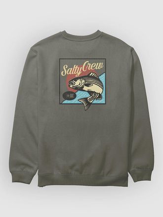 Salty Crew Striped Crew Felpa verde