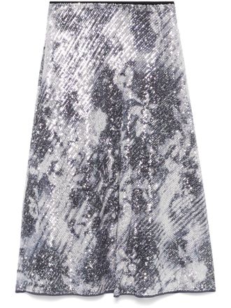 Diane Von Fürstenberg Araminta midi skirt - women - Polyester/Spandex/Elastane/Polyester - M - Black