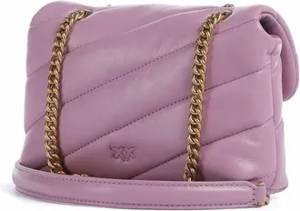 Pinko Love Puff Baby Leather Shoulder Bag - Pink