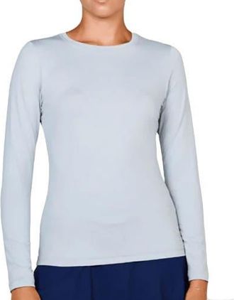 Sofibella UV Colors Womens Long Sleeve Tennis Shirt in Stone at Nordstrom, Size X-Small