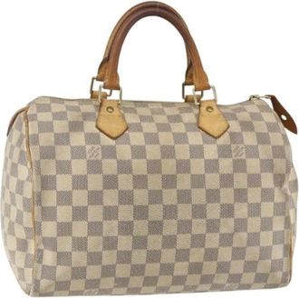 Louis Vuitton Pre-owned Handbags, female, White, Size: ONE SIZE Pre-owned Canvas Handbag