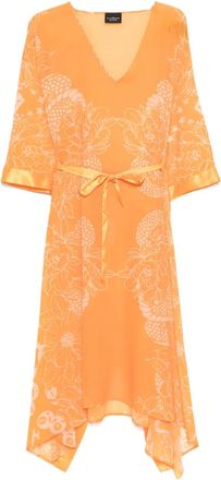 John Richmond printed beach dress - women - Polyester/Spandex/Elastane/Polyester - S - Orange