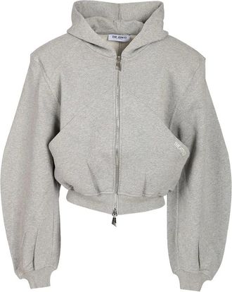The Attico Logo-embroidered Zip-up Hoodie