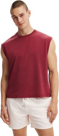 Cotton On Mens Stretch Swim Short in Pink Stripe Seersucker at Nordstrom, Size X-Large