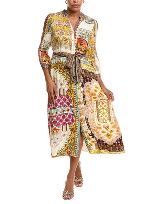 Elie Tahari The Mila Baroque Silk-Blend Print Dress