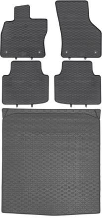 OEM Juego De Alfombrillas De Goma Para Skoda Superb Iii Kombi (2015-2020) + Alfombrilla Para El Maletero