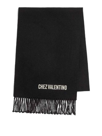 Valentino Garavani Wool Scarf With Vlogo Embroidery