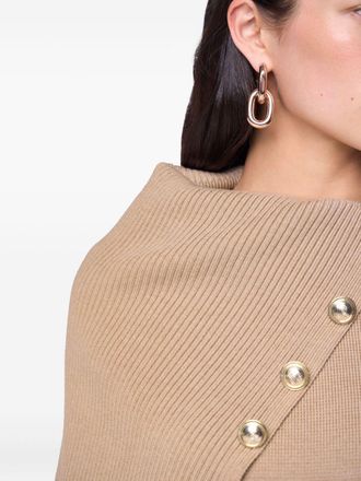 Paco Rabanne Womens Oversized Sweater Beige Merino Wool