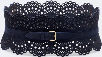 Alaia Ala&iuml;a Suede corset belt