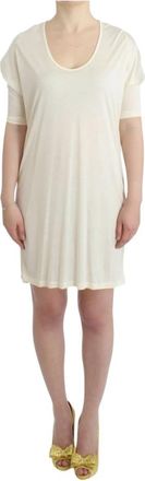 Costume National Elegante Witte Modal Jurk Boven Knie - Dames - Korte kleedjes - Wit - M - Kleedjes