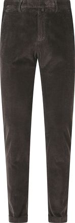 BRIGLIA 1949 Dark Brown 1000R Tencel Velvet Straight-Leg Pants