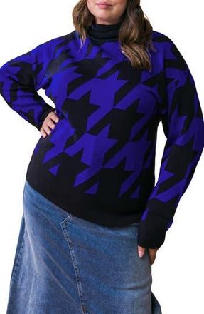 Flying Tomato Turtleneck Sweater in Black/Royal at Nordstrom Rack, Size 2 X