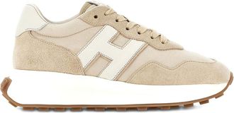 Hogan H641 Sneakers In Beige Suede Leather