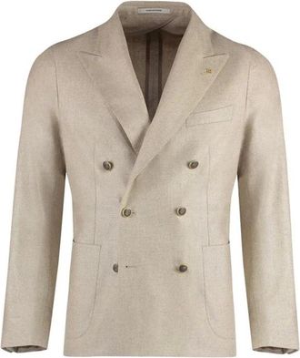 Tagliatore Blazers, male, Beige, L, Multicolor Blazer